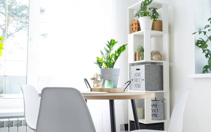 Bright, welcoming short-term rental interior styled for guests