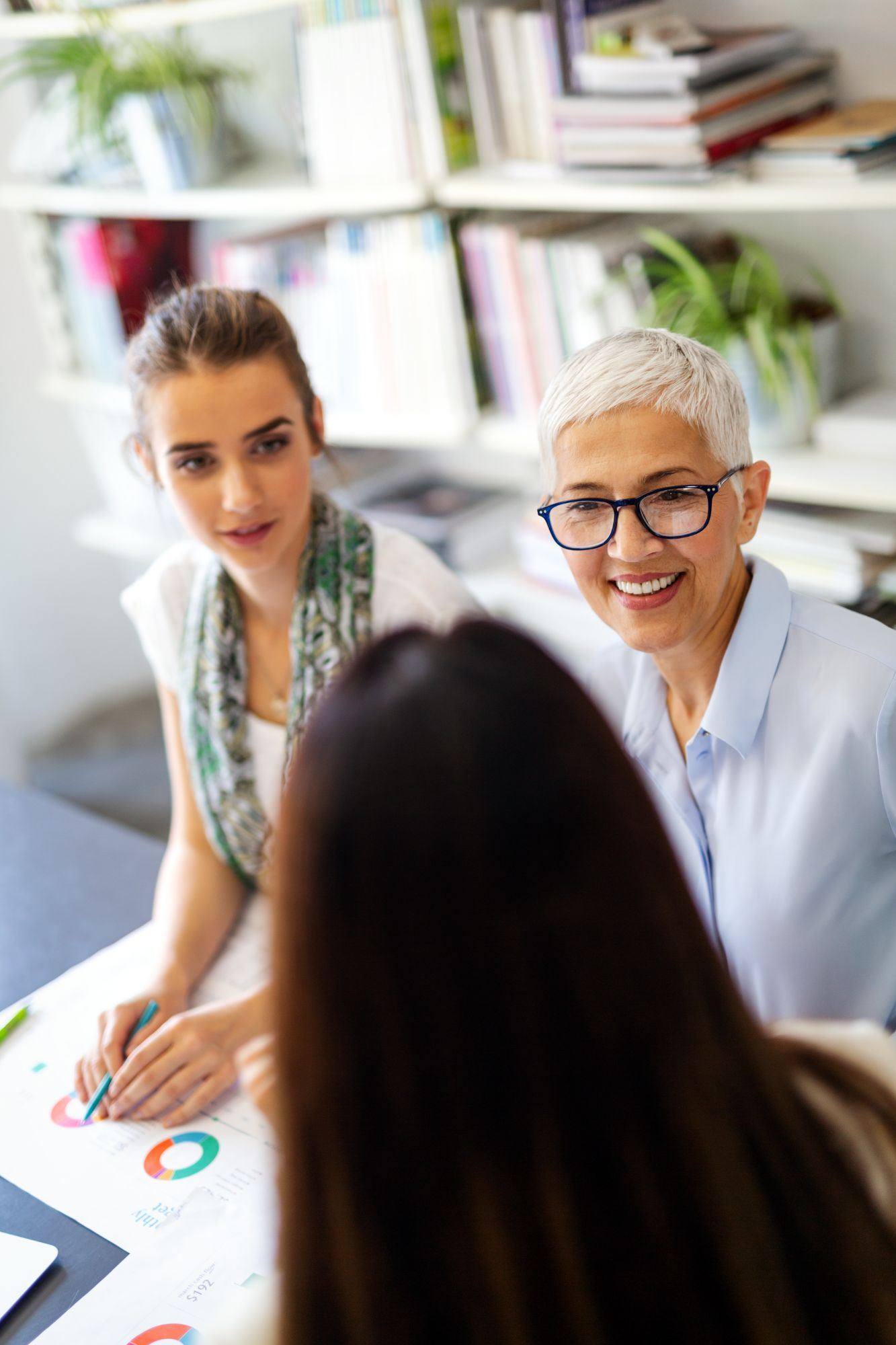 Advisors reviewing a tax plan together in the office